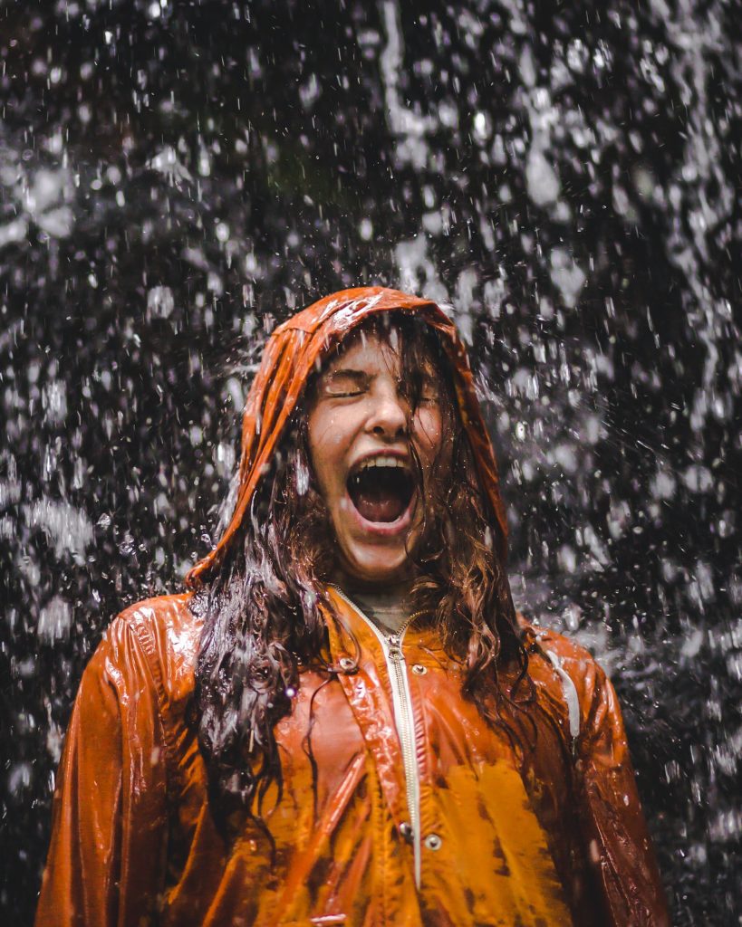 Hiking in the rain