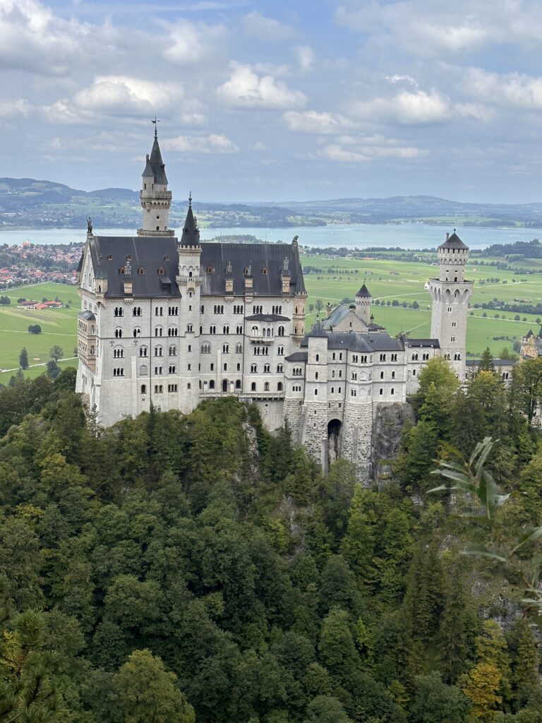 Neuschwanstein Castle is the iconic castle perched high in the Bavarian Alps, and it was meant to be a personal retreat for the King Ludwig II