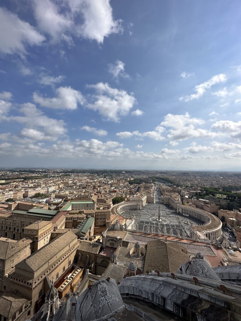 View of St Peters Square from the Dome of St Peter’s Basilica 